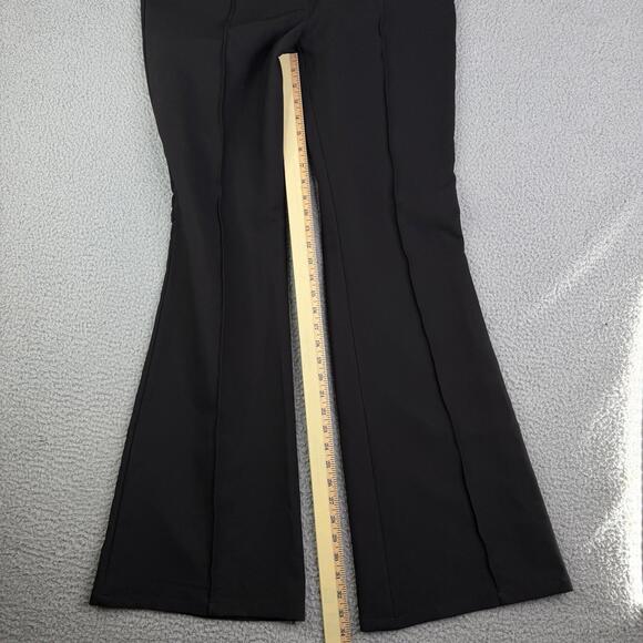 ZARA WOMAN Black Trousers High Waist Flared Leg Career Pants Size L (W: 34 L:34) - Picture 11 of 15